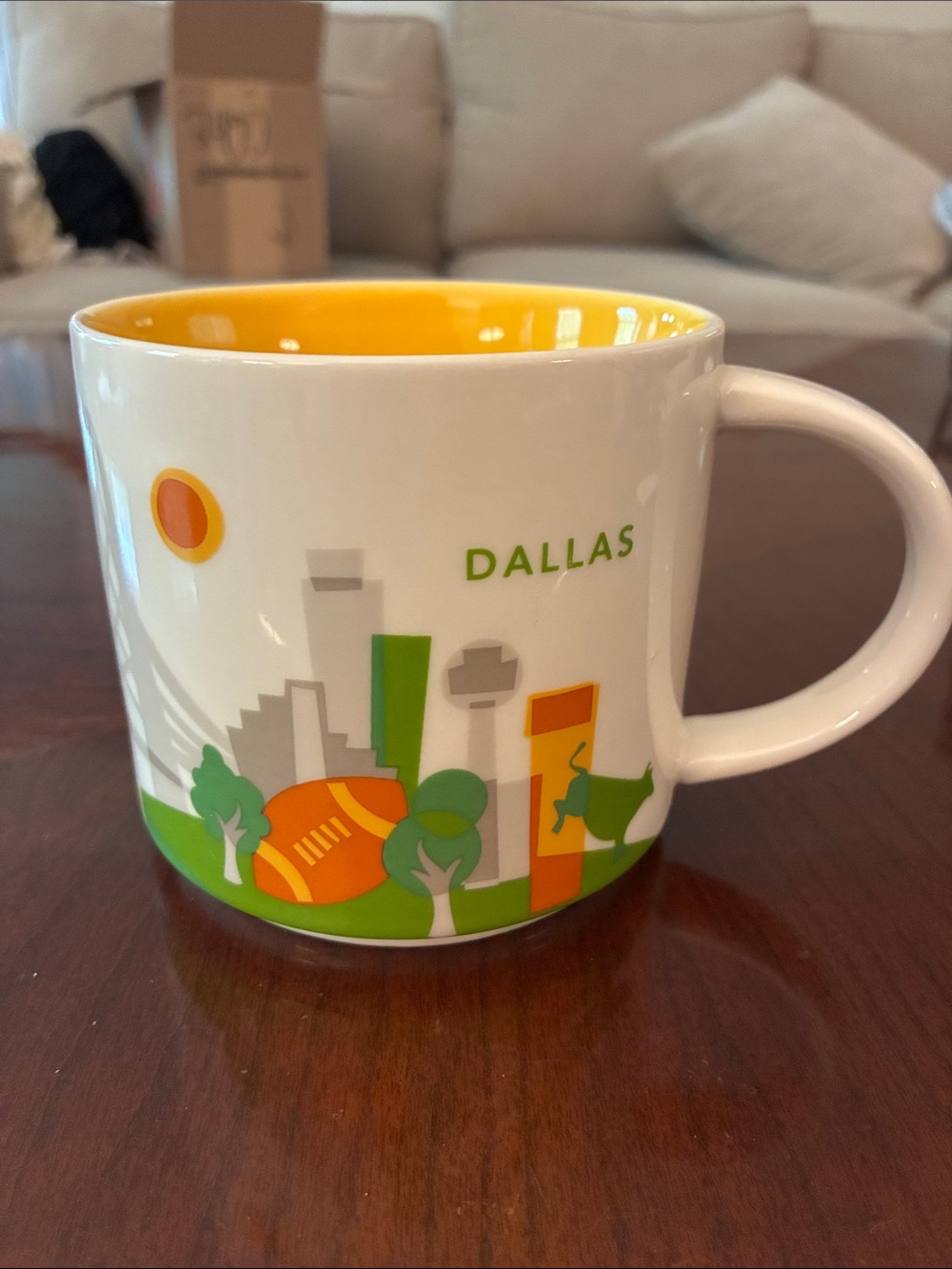 Starbucks Dallas You are Here Collection Mug 14oz 2012 YAH Original SKU sticker